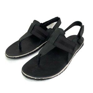 Sorel Out N About Black Slingback Thong Sandals 9